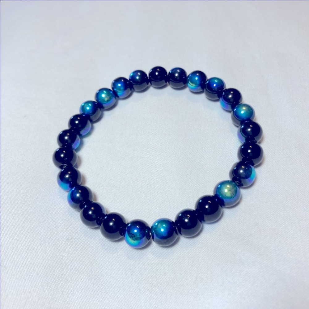 Black Sand Beach Mens Bracelet 8mm